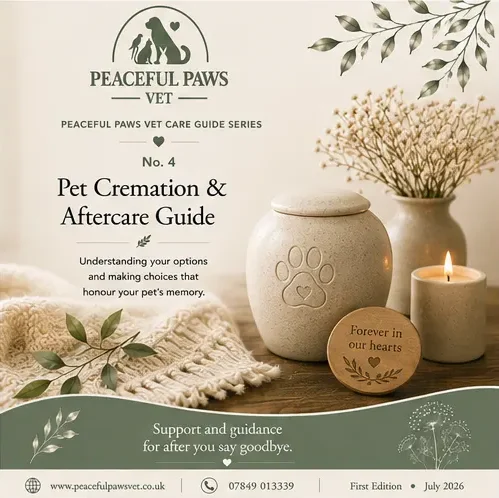 Peaceful Paws Vet Care Guides - Guide 4 | Pet Cremation & Aftercare Guide